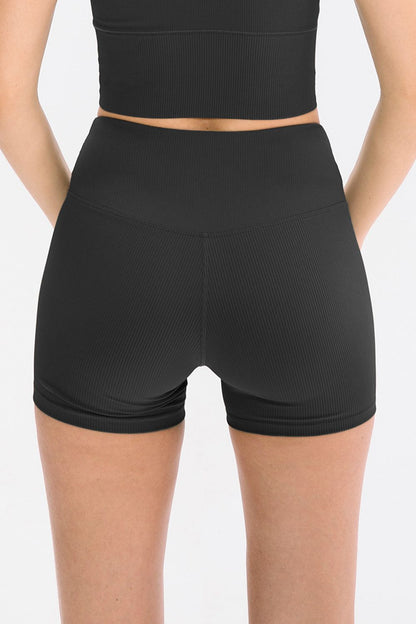 Slim Fit Wide Waistband Sports Shorts