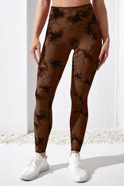 Printed High Waist Active Pants